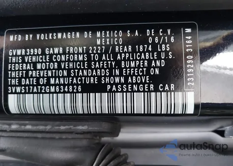 2016 Volkswagen Beetle 1.8T Dune from USA, damaged, VIN 3VWS17AT2GM634826